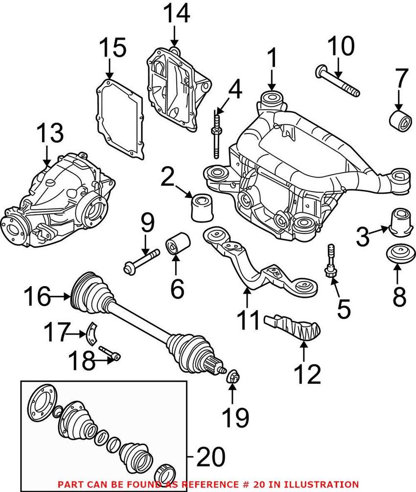 BMW CV Joint Boot Kit - Rear Inner 33211229593